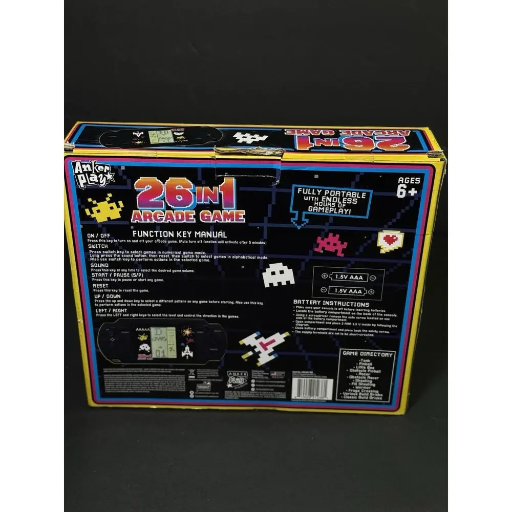Anker play 26 in 1 Arcade games includes Tank Wars, handheld game Console